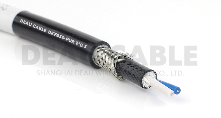 DKF850-PUR 2*0.5高柔性聚氨酯雙護(hù)套屏蔽多芯電纜