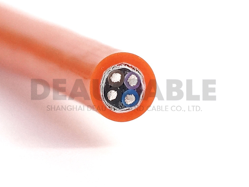 DKF810-TPU 4*0.5聚氨酯屏蔽拖鏈電纜