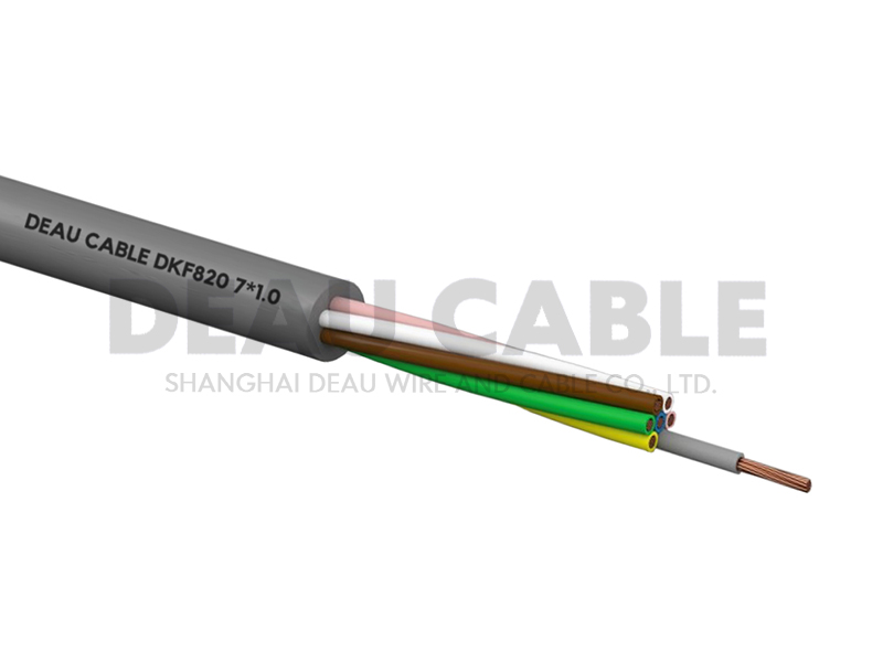 DKF820-PUR/TPU 7*1.0聚氨酯高柔拖鏈電纜